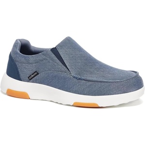 image:imageOrthoComfoot Mens Orthopedic Comfortable SlipOn Shoes with Arch Support Orthotic Loafers for Plantar Fasciitis Canvas Leisure Vintage Flat Walking Shoes for Foot and Heel Pain ReliefW9dark Blue