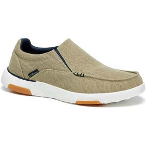 image:imageOrthoComfoot Mens Orthopedic Comfortable SlipOn Shoes with Arch Support Orthotic Loafers for Plantar Fasciitis Canvas Leisure Vintage Flat Walking Shoes for Foot and Heel Pain ReliefKhaki