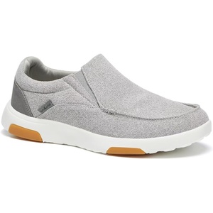 image:imageOrthoComfoot Mens Orthopedic Comfortable SlipOn Shoes with Arch Support Orthotic Loafers for Plantar Fasciitis Canvas Leisure Vintage Flat Walking Shoes for Foot and Heel Pain ReliefW8silvery Grey