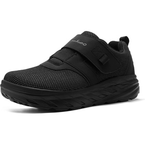 image:imageOrthoComfoot Mens Orthopedic Diabetic Extra Wide Walking Shoes Adjustable Arch Support Slip Ons Loafers for Swollen Feet Orthotic Plantar Fasciitis House Shoes for Foot amp Heel Pain ReliefK1black1