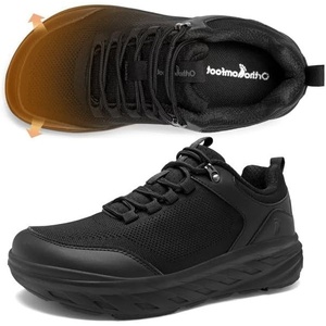 image:imageOrthoComfoot Mens Orthopedic Diabetic Wide Walking Shoes Comfortable Arch Support Plantar Fasciitis Heel Spur Sport Shoes Orthotics Casual Fashion Sneakers for Foot and Heel Pain ReliefK1black