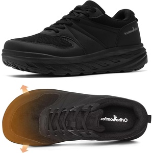 image:imageOrthoComfoot Mens Orthopedic Diabetic Wide Walking Shoes Comfortable Arch Support Plantar Fasciitis Sports Running Sneakers Casual Swollen Bunion Work Tennis Shoes for Foot and Heel Pain ReliefK1black