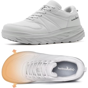 image:imageOrthoComfoot Mens Orthopedic Diabetic Wide Walking Shoes Comfortable Arch Support Plantar Fasciitis Sports Running Sneakers Casual Swollen Bunion Work Tennis Shoes for Foot and Heel Pain ReliefK2gray