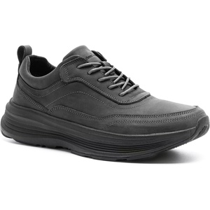 image:imageOrthoComfoot Mens Orthopedic Leather Dress Walking Shoes Comfortable Arch Support Oxfords for Plantar Fasciitis Casual Orthotic Thick Sole Sneakers for Foot and Heel Pain ReliefW1black
