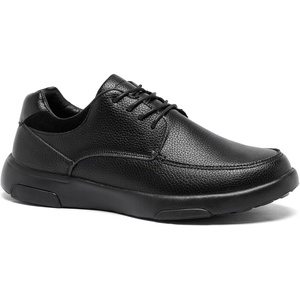 image:imageOrthoComfoot Mens Orthopedic Leather Dress Walking Shoes Comfortable Plantar Fasciitis Fashion Sneakers with Arch Support Casual Flat Feet Business Work Shoes for Foot and Heel Pain ReliefW1black