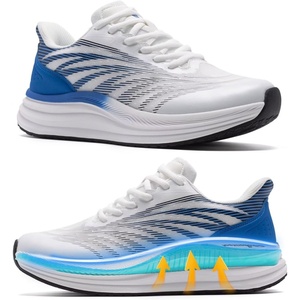 image:imageOrthoComfoot Mens Orthopedic Plantar Fasciitis Sneakers Comfortable High Arch Support Running Shoes for Walking Lightweight Casual Tennis Shoes Relief Flat Feet Heel PainW2white Blue
