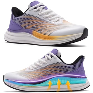 image:imageOrthoComfoot Mens Orthopedic Plantar Fasciitis Sneakers Comfortable High Arch Support Running Shoes for Walking Lightweight Casual Tennis Shoes Relief Flat Feet Heel PainW3white Purple