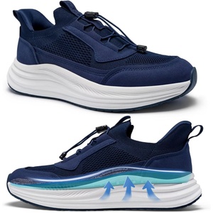 image:imageOrthoComfoot Mens Orthopedic Road Running Shoes Comfortable Arch Supports Plantar Fasciitis Orthotic Fashion Sneakers Casual Flat Feet Tennis Sports Walking Shoes for Foot Heel and Pain ReliefW2navy Blue