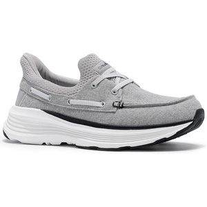 image:imageOrthoComfoot Mens Orthopedic Slip On Loafers Comfortable Arch Support Loafers for Plantar Fasciitis Orthotic Flat Feet Casual Walking Shoes for Foot and Heel Pain ReliefW3light Grey