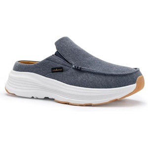 image:imageOrthoComfoot Mens Orthopedic SlipOn Loafers Walking Shoes Casual Comfortable Arch Support Slippers for Plantar Fasciitis Soft Canvas Orthotic Shoes for Foot and Heel Pain ReliefW1denim