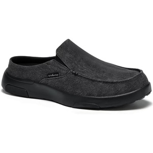 image:imageOrthoComfoot Mens Orthopedic SlipOn Loafers Walking Shoes with Arch Support Casual Plantar Fasciitis Slippers for Flat Feet Comfortable Orthotic Shoes for Foot and Heel Pain ReliefW2black
