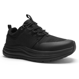 image:imageOrthoComfoot Mens Orthopedic Wide Toe Plantar Fasciitis Shoes Comfortable High Arch Support Trail Running Shoes for Walking amp Hiking Orthotic Tennis Sneakers Relief Flat Feet Feet PainW1black