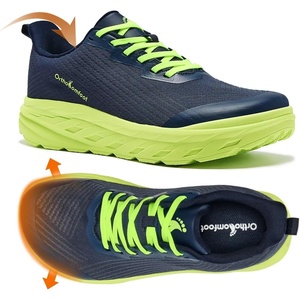 image:imageOrthoComfoot Orthopedic Diabetic Mens Wide Shoes Comfortable Arch Support Running Sneakers Plantar Fasciitis Wide Toe Box Work Tennis Outdoor Walking Shoes for Swollen Feet Heel PainK3dark Blue
