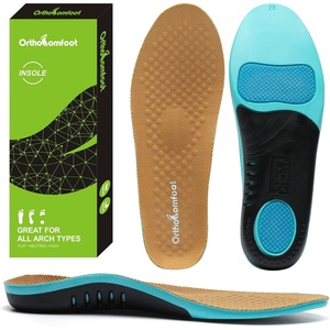 image:imageOrthoComfoot Plantar Fasciitis Orthotic Insoles  Comfortable High Arch Support Inserts for Women amp Men 220lbs Heavy Duty Cushion Pain Relief Shoe Insole for Flat Feet  Arch Pain  Heel Pain WorkBrown