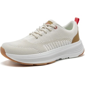 image:imageOrthoComfoot Womens Orthopedic Fashion Sneakers Arch Support Comfortable Walking Shoes for Plantar Fasciitis Orthotic Casual Running Sports Sneakers for Ankle amp Foot Pain ReliefW2beige