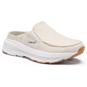 image:imageOrthoComfoot Womens Orthopedic Slip On Loafers Walking Shoes Comfortable Arch Support Slippers for Plantar Fasciitis Casual Soft Flat Feet Orthotic House Shoes for Foot and Heel Pain ReliefW3beige
