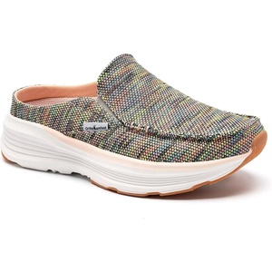 image:imageOrthoComfoot Womens Orthopedic Slip On Loafers Walking Shoes Comfortable Arch Support Slippers for Plantar Fasciitis Casual Soft Flat Feet Orthotic House Shoes for Foot and Heel Pain ReliefW2rainbow Pink