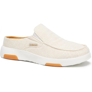 image:imageOrthoComfoot Womens Orthopedic SlipOn Loafers Walking Shoes Comfortable Arch Support Slippers for Plantar Fasciitis Casual Canvas Orthotic Mule Clogs for Foot Heel Pain ReliefW5beige