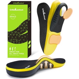 image:imageOrthoComfoot Work Boot Insoles for Men Standing AllDay 240LBS Heavy Duty High Arch Support Inserts Pain Relief for Plantar Fasciitis Anti Fatigue Orthopedic No Trimming Need SolesSize 12 MenW1yellow