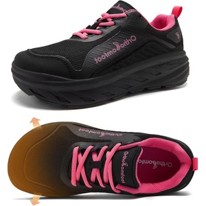 image:imageWomens Orthopedic Diabetic Walking Shoes Wide Toe Box Comfortable Casual Arch Support Plantar Fasciitis Orthotic Sneakers High Arch Swollen Work Tennis Sports Shoes for Foot and Heel Pain ReliefK1black