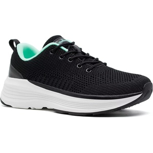 image:imageWomens Orthopedic Fashion Sneakers with Arch Support Comfortable Cushion Flat Feet Shoes for Plantar Fasciitis Orthotic Supportive Casual Thick Sole Sneakers for Ankle and Foot Pain ReliefW5black Mint