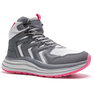 image:imageWomens Orthopedic Mid Trekking Hiking Boots Comfortable Plantar Fasciitis Ankle Support Workout Walking Running Shoes Orthotic Work Sport Waterproof Trail Sneakers for Feet and Heel Pain ReliefW2grey