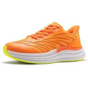 image:imageWomens Orthopedic Road Running Shoes Comfortable Arch Support Plantar Fasciitis Orthotic Slip OnOff Sports Sneakers Casual Standing Flat Feet Tennis Walking Shoes for Foot Heel and Pain ReliefW3orange