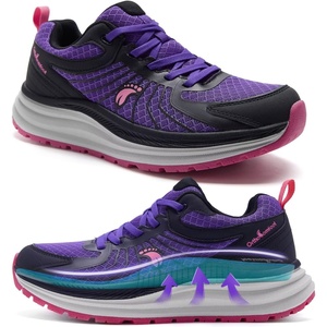 image:imageWomens Orthopedic Waterproof Trail Running Shoes Comfortable Arch Support Plantar Fasciitis Orthotic Athletic Sneakers Casual Flat Feet Sports Hiking Shoes for Foot Heel and Pain ReliefW2purple