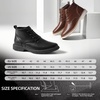 image:imageMens Orthopedic Business Chukka Boots Comfortable Arch Support Plantar Fasciitis Tuxedo Dress Leather Walking Ankle Mid Boot Orthotics Flat Feet Casual Oxford for Foot and Heel Pain ReliefW1black