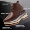 image:imageMens Orthopedic Business Chukka Boots Comfortable Arch Support Plantar Fasciitis Tuxedo Dress Leather Walking Ankle Mid Boot Orthotics Flat Feet Casual Oxford for Foot and Heel Pain ReliefW2dark Brown