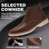 image:imageMens Orthopedic Business Chukka Boots Comfortable Arch Support Plantar Fasciitis Tuxedo Dress Leather Walking Ankle Mid Boot Orthotics Flat Feet Casual Oxford for Foot and Heel Pain ReliefW2dark Brown