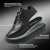 image:imageMens Orthopedic Business Leather Dress Shoes Comfortable Arch Support Plantar Fasciitis Formal Oxford Casual Orthotic Flat Feet Walking Shoes for Foot and Ankle Pain ReliefBlack