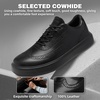 image:imageMens Orthopedic Business Leather Dress Shoes Comfortable Arch Support Plantar Fasciitis Formal Oxford Casual Orthotic Flat Feet Walking Shoes for Foot and Ankle Pain ReliefBlack