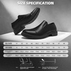 image:imageMens Orthopedic Business Leather Dress Shoes Comfortable Arch Support Plantar Fasciitis Formal Tuxedo Oxford Casual Flat Feet Modern Wingtip Slip On Loafers for Foot and Ankle Pain ReliefW1black