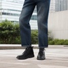 image:imageMens Orthopedic Leather Chukka Boots Comfortable Arch Support Plantar Fasciitis Tuxedo Dress Walking Ankle Mid Derby Boot Orthotics Flat Feet Casual Wingtip Oxford for Foot and Heel Pain ReliefW1black