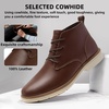 image:imageMens Orthopedic Leather Chukka Boots Comfortable Arch Support Plantar Fasciitis Tuxedo Dress Walking Ankle Mid Derby Boot Orthotics Flat Feet Casual Wingtip Oxford for Foot and Heel Pain ReliefW2dark Brown