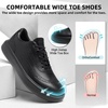 image:imageMens Orthopedic Leather Dress Shoes Wide Toe Box Comfortable Arch Support Plantar Fasciitis Business Formal Oxford Orthotics Flat Feet Casual Walking Shoes for Foot and Heel Pain ReliefK1black