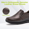 image:imageMens Orthopedic Leather Dress Walking Shoes Comfortable Orthotic Plantar Fasciitis Oxford Shoes with Arch Support Flat Feet Casual Business SlipOn Loafers for Foot and Heel Pain ReliefW2brown