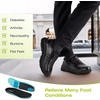 image:imageMens Orthopedic Leather Dress Walking Shoes Comfortable Orthotic Plantar Fasciitis Oxford Shoes with Arch Support Flat Feet Casual Business SlipOn Loafers for Foot and Heel Pain ReliefW1black