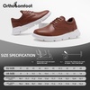 image:imageMens Orthopedic Wide Business Leather Dress Shoes  Arch Support Plantar Fasciitis Classic Oxford  Comfortable Cap Toe Orthotics Patent Tuxedo Sneakers for Foot and Heel Pain ReliefWk3brown