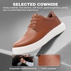 image:imageOrthoComfoot Mens Orthopedic Business Leather Dress Shoes  Wide Arch Support Plantar Fasciitis Orthotics Oxford  Cap Toe Comfort Patent Tuxedo Sneakers for Foot and Heel Pain ReliefK2brown