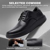 image:imageOrthoComfoot Mens Orthopedic Business Leather Dress Shoes  Wide Arch Support Plantar Fasciitis Orthotics Oxford  Cap Toe Comfort Patent Tuxedo Sneakers for Foot and Heel Pain ReliefK1black