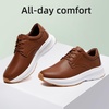 image:imageOrthoComfoot Mens Orthopedic Leather Dress Walking Shoes Comfortable Arch Support Business Work Oxfords for Plantar Fasciitis Orthotic Casual Thick Sole Sneakers for Foot and Heel Pain ReliefW2brown