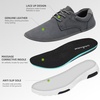 image:imageOrthoComfoot Mens Orthopedic Leather Dress Walking Shoes Comfortable Arch Support Fashion Sneakers for Plantar Fasciitis Orthotic Causal Business Shoes for Heel Foot Pain ReliefW1dark Gray