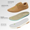 image:imageOrthoComfoot Mens Orthopedic Leather Dress Walking Shoes Comfortable Arch Support Fashion Sneakers for Plantar Fasciitis Orthotic Causal Business Shoes for Heel Foot Pain ReliefW2brown