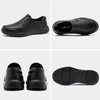 image:imageOrthoComfoot Mens Orthopedic Leather Dress Walking Shoes Comfortable Plantar Fasciitis Oxfords with Arch Support Business Diabetic SlipOn Loafers for Foot and Heel Pain ReliefW1black