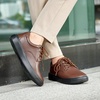 image:imageOrthoComfoot Mens Orthopedic Leather Dress Walking Shoes Comfortable Plantar Fasciitis Sneakers with Arch Support for Orthotic Casual Business Work Shoes for Foot and Heel Pain ReliefW2brown