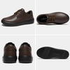 image:imageOrthoComfoot Mens Orthopedic Leather Dress Walking Shoes Comfortable Plantar Fasciitis Sneakers with Arch Support for Orthotic Casual Business Work Shoes for Foot and Heel Pain ReliefW2brown