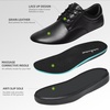 image:imageOrthoComfoot Mens Orthopedic Leather Dress Walking Shoes Comfortable Plantar Fasciitis Sneakers with Arch Support for Orthotic Casual Business Work Shoes for Foot and Heel Pain ReliefW1black