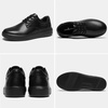 image:imageOrthoComfoot Mens Orthopedic Leather Dress Walking Shoes Comfortable Plantar Fasciitis Sneakers with Arch Support for Orthotic Casual Business Work Shoes for Foot and Heel Pain ReliefW1black